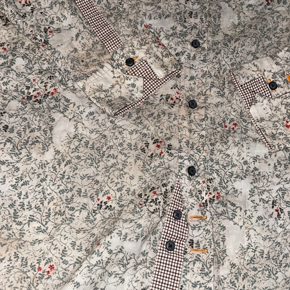 Hugo Boss Orange Label Floral Mens Button Shirt - Picture 4 of 7